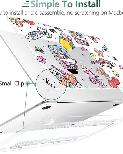 DONGKE for M4 MacBook Air 13.6 Inch Case 2025 2024 2023 2022 Model A3240 A3113 A2681 M3 M2 Chip, Plastic Hard Shell Case Cover with Touch ID for MacBook Air 13 Inch M4 - Sardine