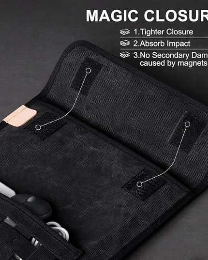 Gexmil Laptop Sleeve 14 Inch Compatible with MacBook Pro M4/M3/M2/M1 Pro/Max,Protective Laptop Travel Case, Slim Portable Carrying Bag with Accessory Pocket, Black