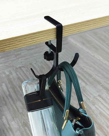 KISOY Purse Hook for Table Handbag Hangers Purse Hanger for Desk Bag Hooks for Tables can Hook Bag Purse Heavy Duty Foldable Purse Holder for Table Floding (JL Type Hook)