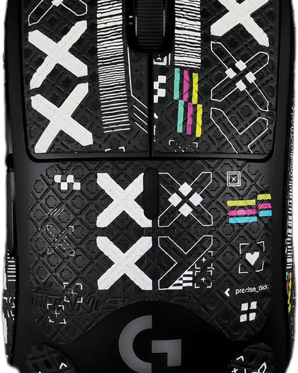 Mouse Grips Tape Full Coverage for Logitech G Pro X Superlight 1&2 GPX GPW Self-Adhesive, PreCut, Sweat-Resistant, Superlight Grips Upgrade Kit (Black-01, for G PRO X Superlight 1&2)
