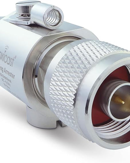 Proxicast Coaxial Lightning Arrester for 0 to 6 GHz (N-Male/N-Female) - Pro-Grade 230V Antenna Lightning Protector for 4G, LTE, 5G, Wi-Fi, 900MHz, Helium, LoRa and Other Outside Antennas (ANT-212-002)