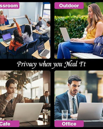 PYS Magnetic Laptop Privacy Screen Filter 15.6 Inch 16:9 - Detachable Computer Screen Privacy Shield, Anti-Glare Blue Light, Removable 15.6" Screen Protector for Lenovo, HP, Dell, Acer, ASUS
