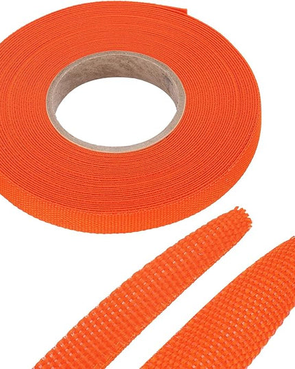 MECCANIXITY Braided Cable Sleeves Heat Shrinkable Fabric Sleeving, 5/16" 40ft Orange 2:1 Ratio Heat Shrinkable Cord Protector for Harness Cable, Network Cable Protection, Cable Management