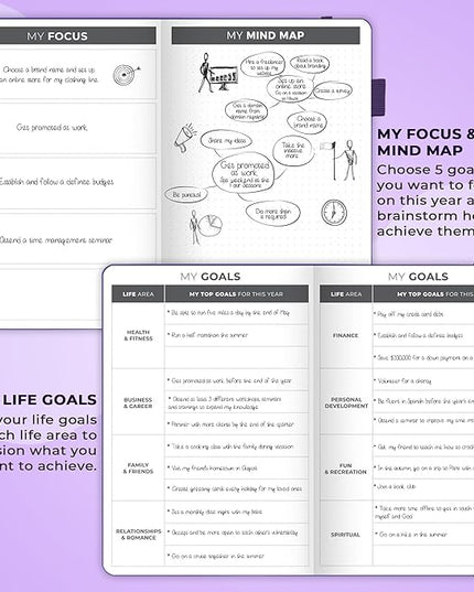 Clever Fox Planner – Undated Weekly & Monthly Planner for Productivity, Time Management & Goals – Organizer Journal – A5 (Purple)