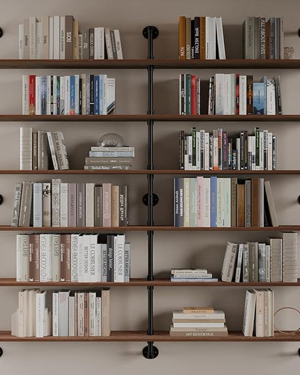 Floating Shelves for Wall Living Room Shelves Bookshelf Industrial Pipe Shelving Shelf Real Wood Planks 60 inch Rustic Wall Shelves Hanging Bookshelves Farmhouse Kitchen Bar Shelving