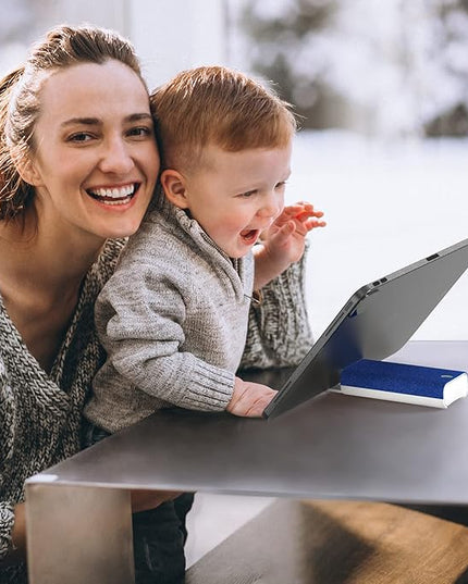 CLICK CLEAN Touchscreen Mist Cleaner, Screen Cleaner, All in One Screen Cleaner Spray with Microfiber and Phone Stand for All Phones, Laptop and Tablet Screens (Dark Blue)