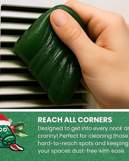 Slime Buddies Car Cleaning Gel Putty - Pine Scented Interior Detailing Tool for Cup Holders, Air Vents & Keyboard - Reusable Auto Detailing Accessories - Dust Remover Goop