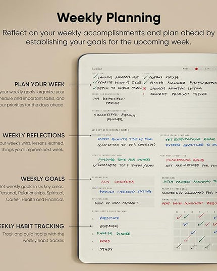 Undated, 2026 Planner, 8.5" x 11" - The #1 Productivity Planner to Achieve Your 2026 Goals - Planner 2026-2027 by PRODUCTIVITY STORE (A4, NAVY)