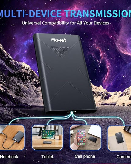 1TB External SSD, Portable SSD, Up to 2000MB/s, USB 3.2 Gen2x2 External Solid State Drives, Compatible with Smart TV, PS5/PS4(Pro), iPhone 15/16, Xbox, Mac & Windows and Other Devices(FP80)