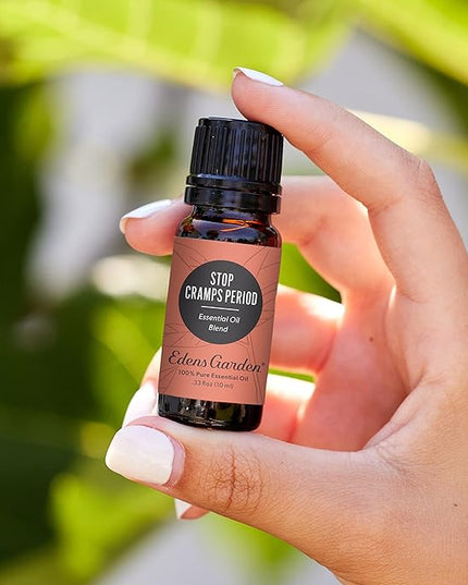 Edens Garden Stop Cramps Period Essential Oil Blend- 100% Pure Premium Grade, Undiluted, Natural, Therapeutic, Aromatherapy, The Best for Diffusing, Skin, Humidifiers, Hair 10 ml (.33 fl oz)