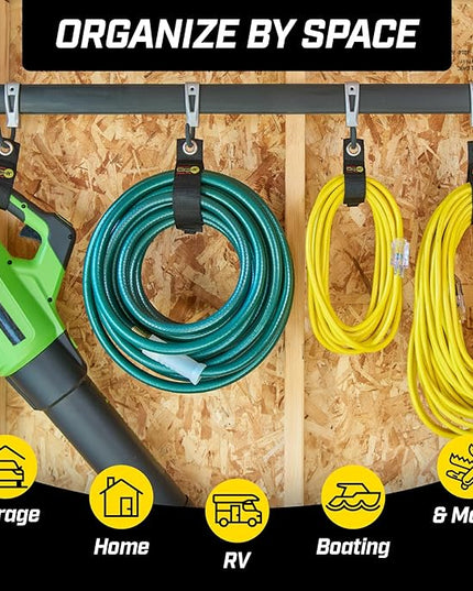 Heavy-Duty Wrap-It Storage Straps (Assorted 12 Pack) - Stocking Stuffer for Hanging Extension Cord Organizer for Cable Management and Storage on Garage Wall, RV Gadgets and Appliances