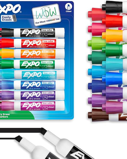 Expo Low Odor Dry Erase Markers Assorted Colors Chisel Tip - Pack of 16
