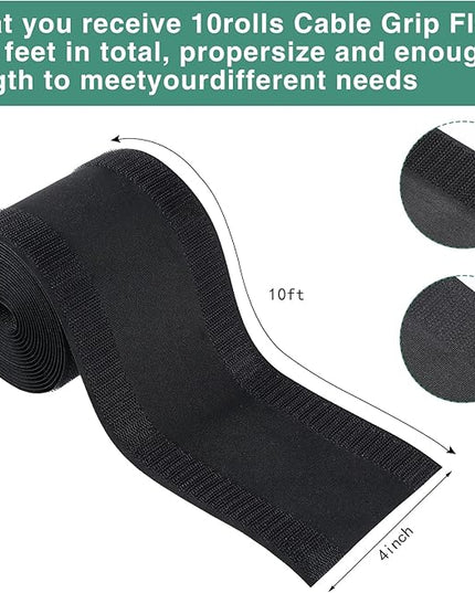 WILLBOND Carpet Cord Cover Cable Protector Floor Cover Cable Protector Management Only for Commercial Office Carpet(98.43 ft,Black)