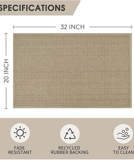 Artoid Mode Washable Non Slip Rubber Backing Kitchen Rugs Doormat, Absorbent Kitchen Floor Mats Front of Sink Kitchen Mats for Floor Home Decor 20x32 Inch