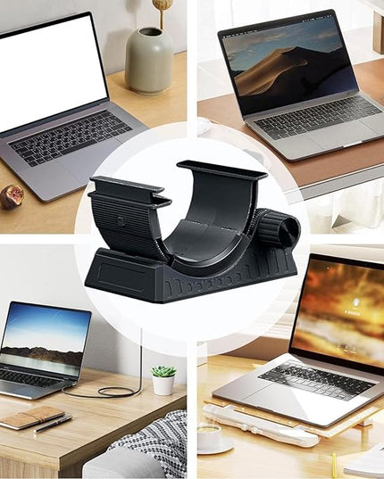 Adjustable Laptop Stand, Foldable Desk Support, C-Shaped Laptop Stand, Office Home Bed Desktop Tablet Couch Car Work Study, Portable Ergonomic for Efficient Work and Study Setup Lightweight