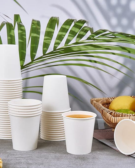 TV TOPVALUE 600 Pack 5 oz Paper Cups, Disposable Bathroom Mouthwash White Hot Drinking Cups for Home, School and Office