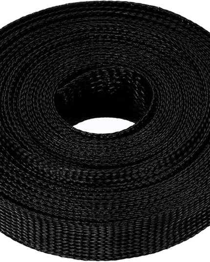 uxcell Expandable Sleeving, 1-inch 25ft Cable Sleeve, Black