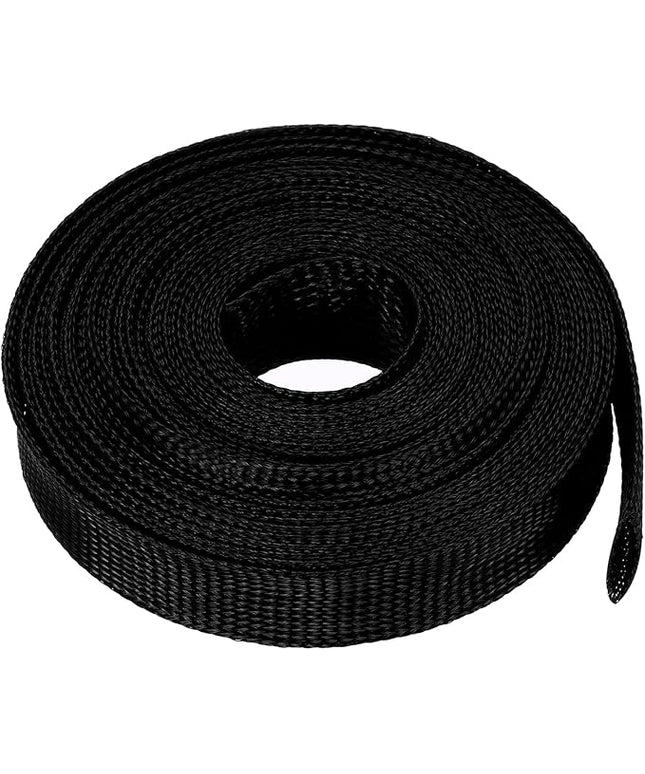 uxcell Expandable Sleeving, 1-inch 25ft Cable Sleeve, Black