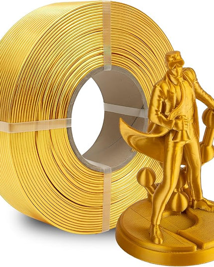 Polymaker Panchroma Refill Spool Silk Gold PLA 3D Printing Filament Refill, Compatible with All Reusable Spools and All Major FDM 3D Printers, Tangle-Free, Vibrant Colors, 1.75mm 1kg