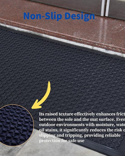 36"×24" Heavy Duty Commercial Rubber Mat,Non-Slip, Grease Resistant Bubble Anti Fatigue Mat Use for Commercial Kitchen, Ramp, Pool, Restaurant, Garage(4 PCS)
