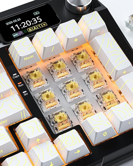 ZhouWang Yellow Switch 3 Pin 50gf Pre-Lubricated,Dustproof Linear Switch,Suitable for RGB,Mechanical Gaming Keyboards、MX Mechanical Keyboard(Yellow,90PCS)