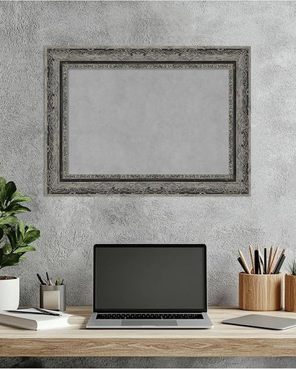 Amanti Art Black Framed Magnetic Board 16x22 Small Vision Board for use with Magnets, 100% Metal Sheet to Display Items as Office Decor or for Home Organization in mudroom, Kitchen or Kids Room