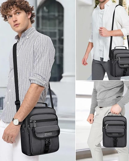 WITZMAN Crossbody Bags for Men Travel Shoulder Bag Lightweight Man Purse Small Casual Messenger Bag for Work Traveling