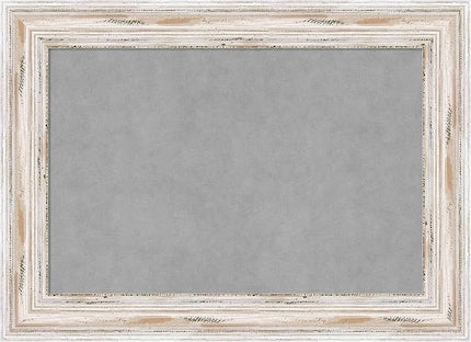 Amanti Art White Framed Magnetic Board 21x29 Medium Vision Board for use with Magnets, 100% Metal Sheet to Display Items as Office Decor or for Home Organization in mudroom, Kitchen or Kids Room