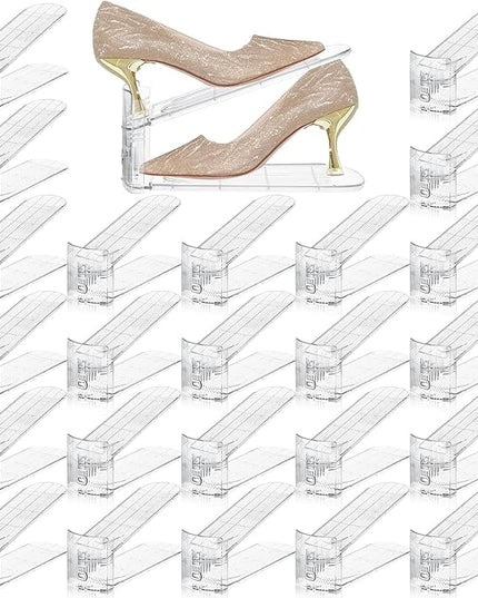 Shoe Slots Organizer for Closet,30 Pack Shoe Stacker Shoes Rack Organizer for Closet Space Saver Storage Shoe Holder Organization(Transparent)