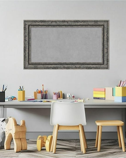 Amanti Art Black Framed Magnetic Board 16x28 Small Vision Board for use with Magnets, 100% Metal Sheet to Display Items as Office Decor or for Home Organization in mudroom, Kitchen or Kids Room