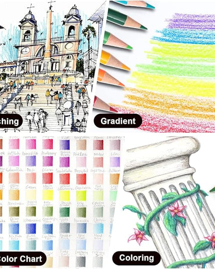 KALOUR Premium Colored Pencils,Set of 120 Colors,Artists Soft Core with Vibrant Color,Ideal for Drawing Sketching Shading,Coloring Pencils for Adults Beginners