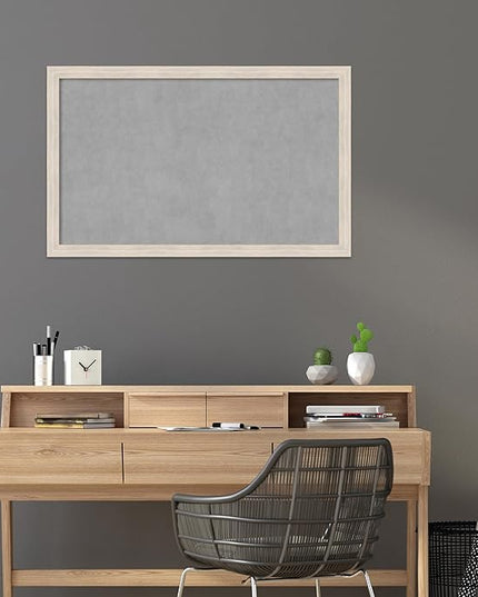Amanti Art White Framed Magnetic Board 27x43 Large Vision Board for use with Magnets, 100% Metal Sheet to Display Items as Office Decor or for Home Organization in mudroom, Kitchen or Kids Room