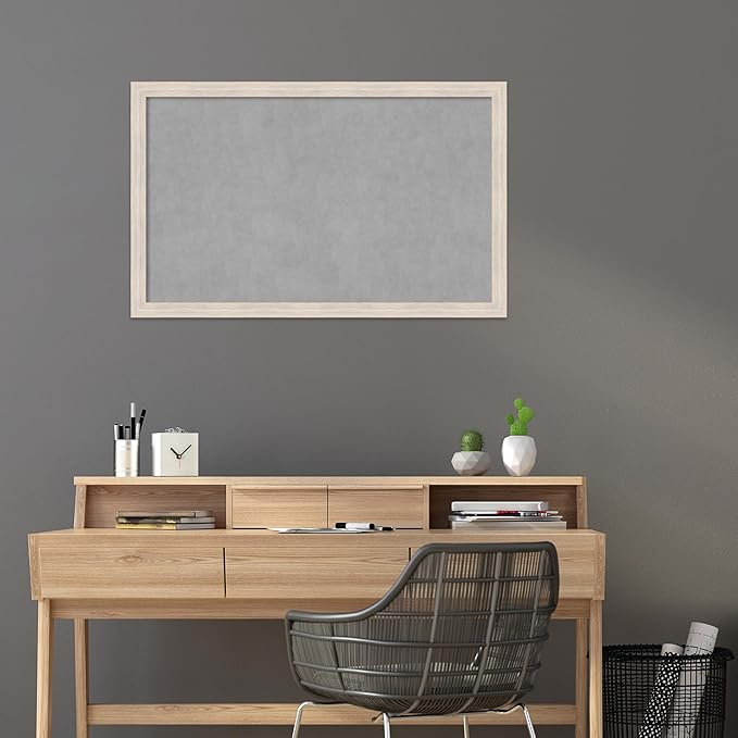 Amanti Art White Framed Magnetic Board 27x43 Large Vision Board for use with Magnets, 100% Metal Sheet to Display Items as Office Decor or for Home Organization in mudroom, Kitchen or Kids Room