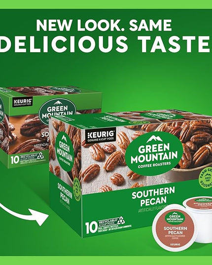 Green Mountain Coffee Roasters Southern Pecan Keurig Single-Serve K-Cup pods, Light Roast Coffee, 60 Count (6 Packs of 10)