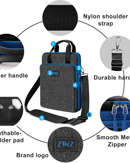 ZINZ Slim & Expandable Case 12.9 13 inch Travel Laptop Shoulder Bag for MacBook Air 13" M4/M3/M2/M1, MacBook Pro 13" M2/M1, iPad Pro 12.9"/13"/11", iPad Air 13",B01K03