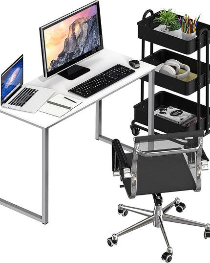 SHW Mission 32-Inch Home Office Computer Desk, White
