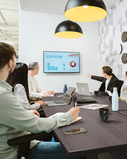 Bush Business Furniture 72-inch Office Conference Table with Wood Base, Boardroom Meeting Space for 6 Users, Storm Gray
