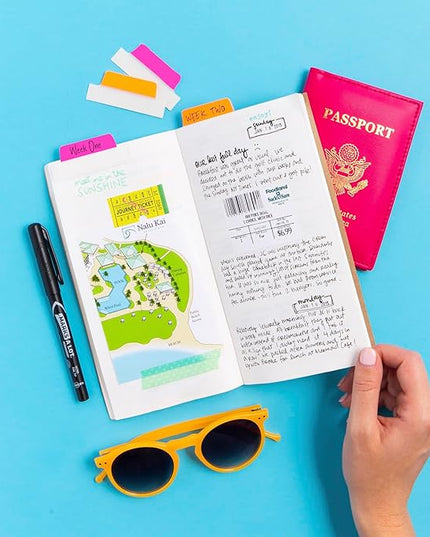 Avery Margin Ultra Tabs, 2.5" x 1", 2-Side Writable, Assorted Neon Color, 24 Repositionable Page Tabs (74767)