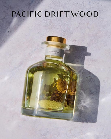 Benevolence LA Pacific Driftwood Reed Diffuser | Eucalyptus, Fig & Sandalwood | Home Fragrance Diffuser for Bathroom | Long-Lasting Scent Sticks | Sun-Kissed Collection