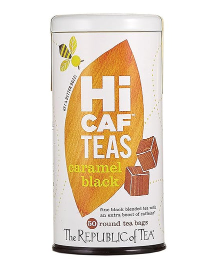 The Republic of Tea — HiCAF Caramel Black Tea, 50 Tea Bags, High in Caffeine
