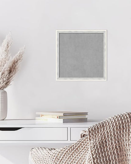 Amanti Art White Framed Magnetic Board 13x13 X-Small Vision Board for use with Magnets, 100% Metal Sheet to Display Items as Office Decor or for Home Organization in mudroom, Kitchen or Kids Room