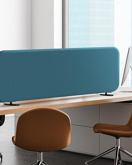 DECOLAB Desk Dividers, Desk Privacy Panel Shield Board for Student, Office, Classroom, Home, Free Standing Scratch Resistance, 48"x18", Sapphire