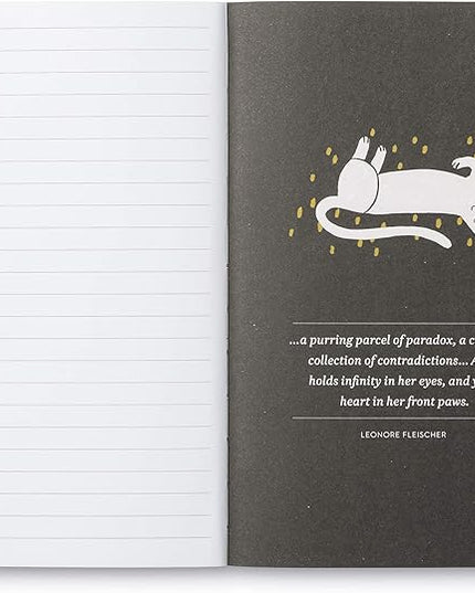 Compendium Softcover Journal - There are no ordinary cats. – A Write Now Journal with 128 Lined Pages, 5″W x 8″H
