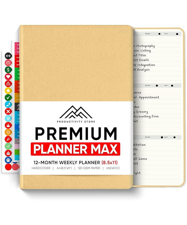 Undated, 2026 Planner, 8.5" x 11" - The #1 Productivity Planner to Achieve Your 2026 Goals - Planner 2026-2027 by PRODUCTIVITY STORE (A4, CREAM)