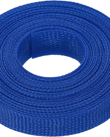 uxcell Expandable Sleeving, 1 1/4-inch 25ft Cable Sleeve, Blue