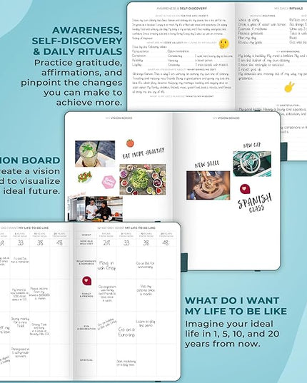 Clever Fox Planner Schedule – Undated Weekly & Monthly Life Planner with Time Slots, Appointment Book & Daily Organizer, A5 (Dark Teal)