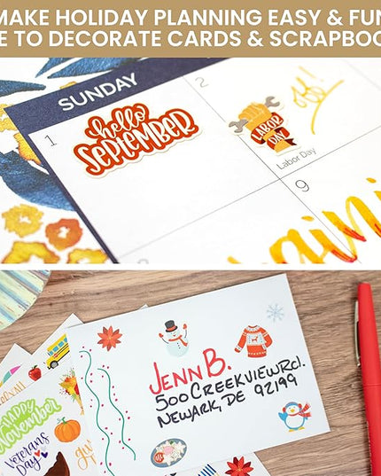 Bloom Daily Planners New Holiday Seasonal Planner Sticker Sheets - Seasonal Sticker Pack - Over 250 Stickers Per Pack!