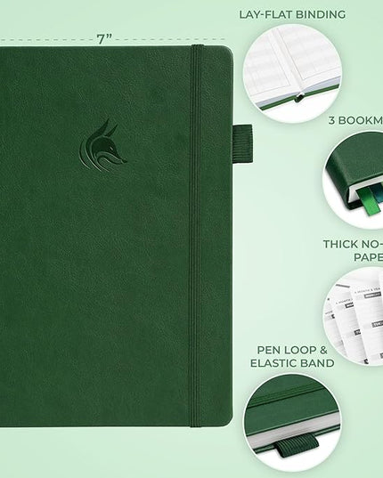 Clever Fox Planner Large – Undated Weekly & Monthly Planner for Productivity, Time Management & Goals – Organizer Journal – 7x10” (Forest Green)