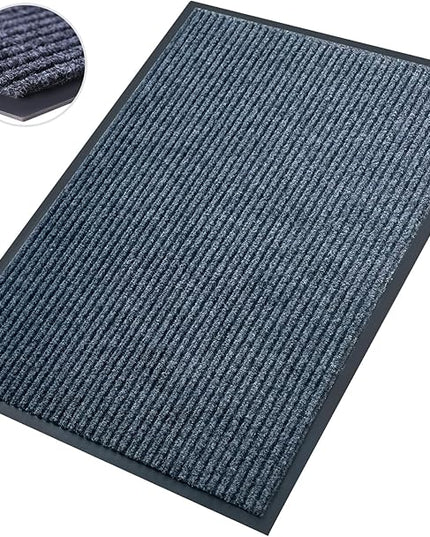 Front Door Mat,2'x4'Indoor Outdoor Door Mat,Heavy Duty Durable Welcome,Commercial Floor Mats Inside Outside Entrance, Waterproof All-Season, All-Weather Non Slip Backing Doormat for Entryway,Dark Gray