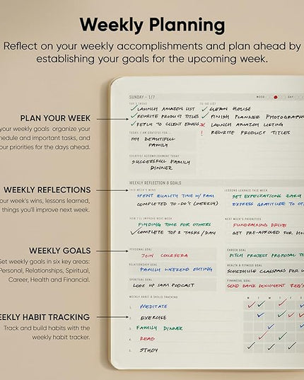 Dated, 2026 Planner, 8.5" x 11" - The #1 Productivity Planner to Achieve Your 2026 Goals - Planner 2026-2027 by PRODUCTIVITY STORE (A4, CREAM)